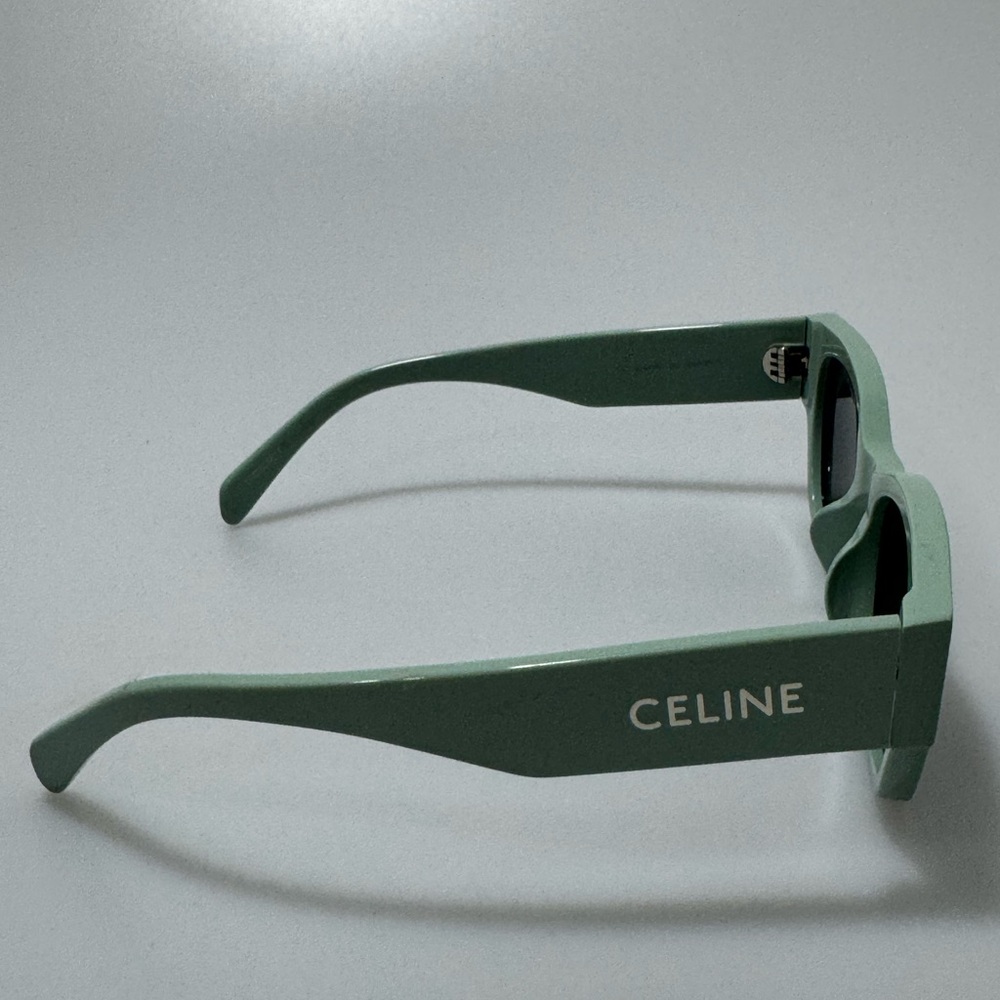 Celine Monochroms 54MM Cat Eye Sunglasses Green - Picture 2 of 7